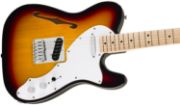 Squier Affinity Series Telecaster Thinline, Maple Fingerboard, White Pickguard, 3-Color Sunburst