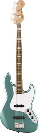 Squier Affinity Series Active Jazz Bass, Laurel Fingerboard, White Pickguard, Mystic Sea Foam Green