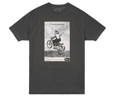 Fender Vintage Ad Tee Motorcycle Rider unisex XL