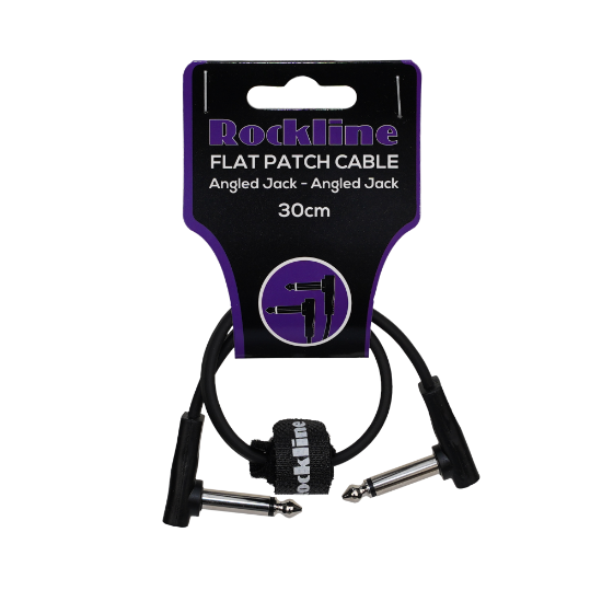 Rockline flat patch kabel 30cm