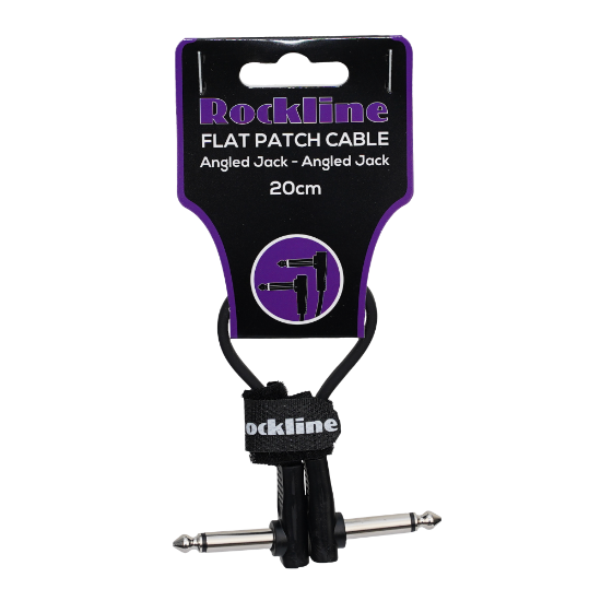 Rockline flat patch kabel 20cm