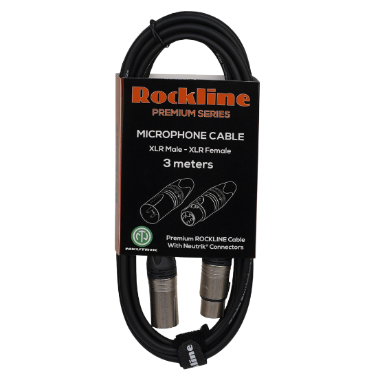 Rockline premium mikrofon kabel 3m XLR/XLR