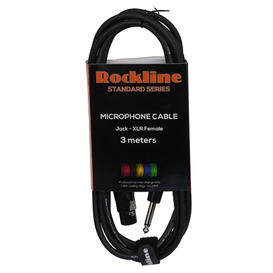 Rockline standard mikrofon kabel 3m JACK/XLR