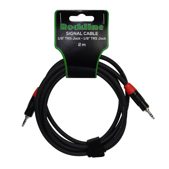 Rockline signal kabel 2m 1/8 Jack TRS-1/8 Jack TRS