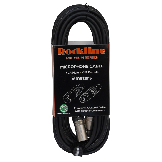 Rockline premium mikrofon kabel 9m XLR/XLR