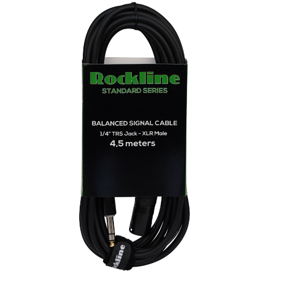 Rockline signal kabel TRS/ XLRM 4,5m