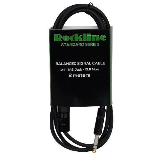 Rockline signal kabel TRS/ XLRM 2m