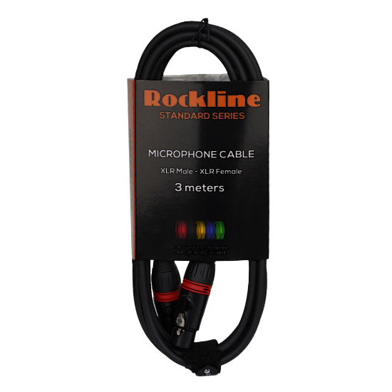 Rockline standard mikrofon kabel 3m XLR/XLR