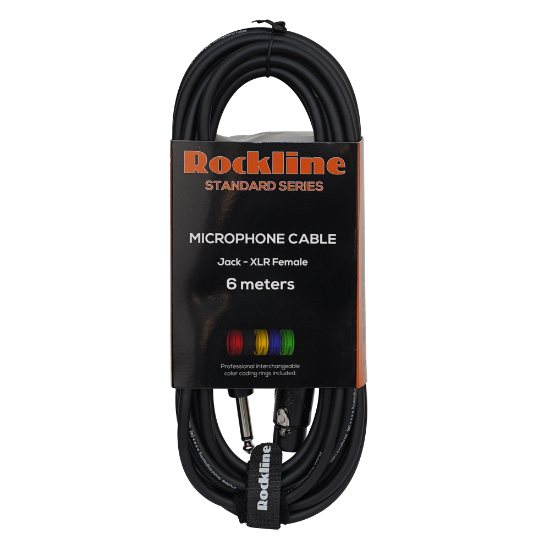 Rockline standard mikrofon kabel 6m JACK/XLR