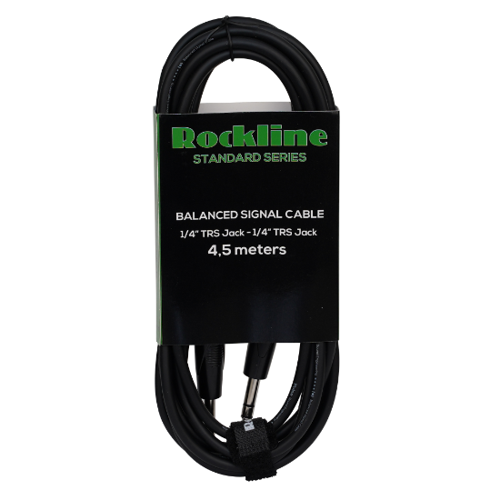 Rockline standard signal kabel stereo Jack/ stereo Jack 4,5m