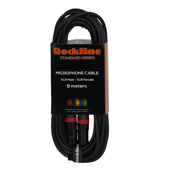 Rockline standard mikrofon kabel 9m XLR/XLR