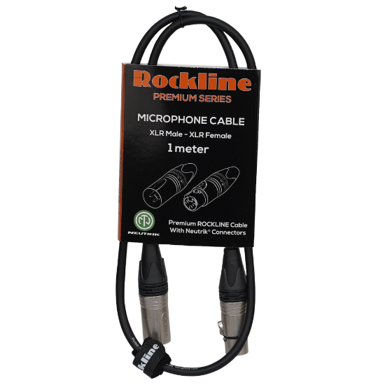 Rockline premium mikrofon kabel 1m XLR/XLR