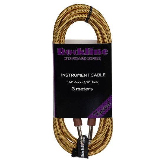 Rockline tweed instrument kabel 3m JACK/JACK
