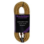 Rockline tweed instrument kabel 6m JACK/JACK