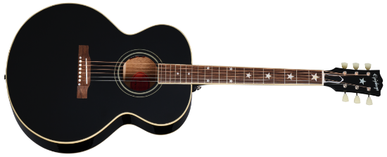 Epiphone J-180 LS ebony, inkludert koffert