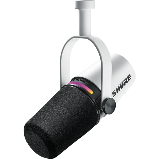 Shure MV7 XLR/USB Speech Microphone, White