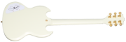 Epiphone 1963 Les Paul SG Custom med Maestro Vibrola Classic White, inkludert koffert