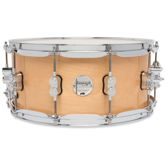 PDP Concept Maple Natural Lacquer 6.5x14 skarptromme med krom hardware