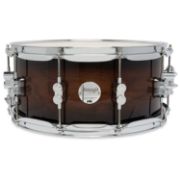 PDP Concept Maple Exotic Walnut to Charcoal 6.5x14 skarptromme med krom hardware
