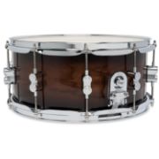 PDP Concept Maple Exotic Walnut to Charcoal 6.5x14 skarptromme med krom hardware