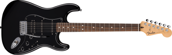 Fender Standard Stratocaster HSS, Laurel Fingerboard, Black Pickguard, Black