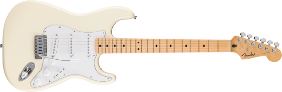 Fender Standard Stratocaster Maple Fingerboard, White Pickguard, Olympic White