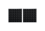 GATOR 2 Pack of Charcoal 12x12" Acoustic Pyramid Panel