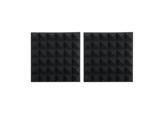 GATOR 2 Pack of Charcoal 12x12" Acoustic Pyramid Panel