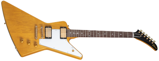Gibson Custom 1958 Korina Explorer White Pickguard Natural