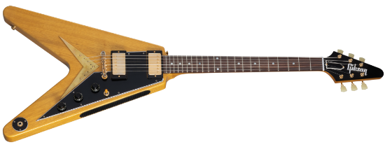 Gibson Customshop 58 Korina Flying V Black Pickguard Natural VOS GH