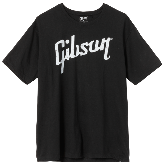 Gibson Gear Distressed Gibson Logo T (Black) | Large