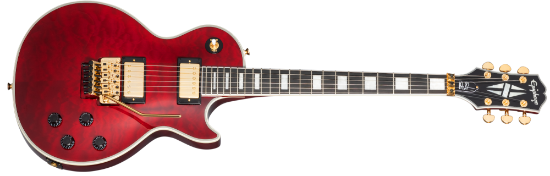 Epiphone Alex Lifeson Les Paul Custom Axcess Quilt (Incl. Hard Case) Ruby
