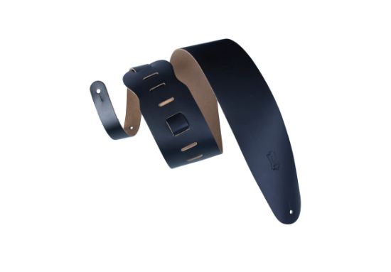Levy's M4-BLK 3 1/2" Chrome-tan Leather Bass Strap