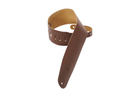 Levy's M4-BRN 3 1/2" Chrome-tan Leather Bass Strap