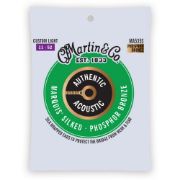 Martin MA535S Authentic Acoustic Marquis Silked Guitar Strings 92/8 Phosphor Bronze - Custom Light