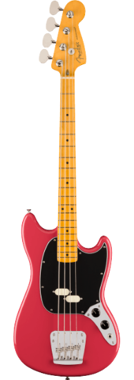 Fender American Professional Classic Mustang Bass, Maple Fingerboard, Faded Dakota Red