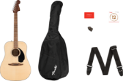 Fender California std Redondo Pack, Spruce Top, Black Pickguard, Natural