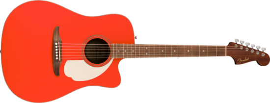 Fender California std Redondo CE, Spruce Top, Ivory Pickguard, Fiesta Red