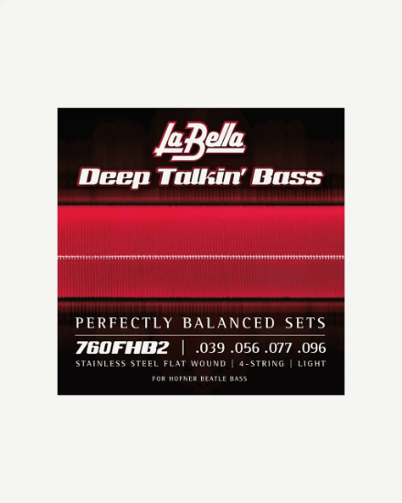 La Bella 760FHB2 Beatle Bass Stainless Steel Flat Wound - 39-96