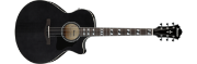 Ibanez AE170-TBK western-gitar med mikrofon