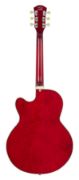 Sire H7F archtop guitar, see through red