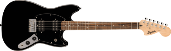 Squier Sonic Mustang HH, Laurel Fingerboard, Black Pickguard, Black